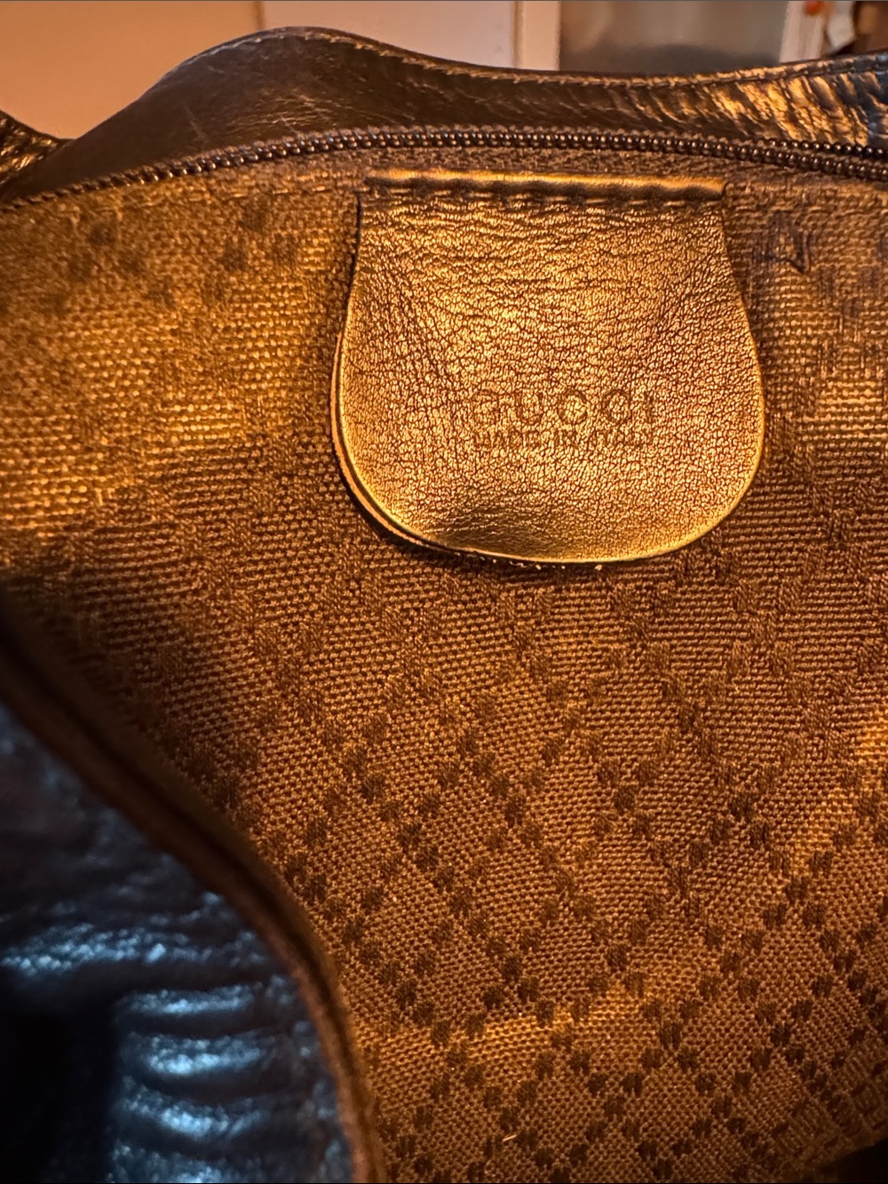 Gucci Black Leather Bamboo-Trim Backpack - Picture 10 of 16